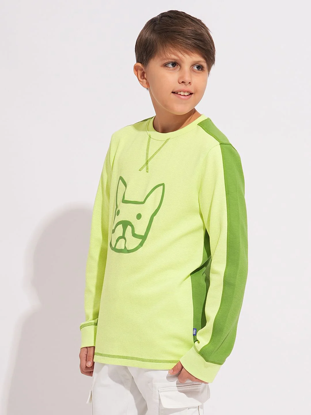 Boys Lime Doggo Print T-shirt - Image 3