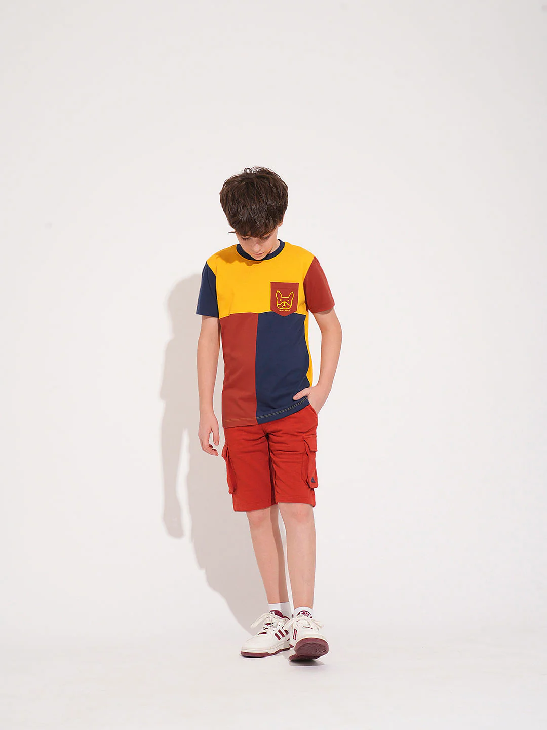 Boys Yellow Colourblocked T-shirt - Image 5