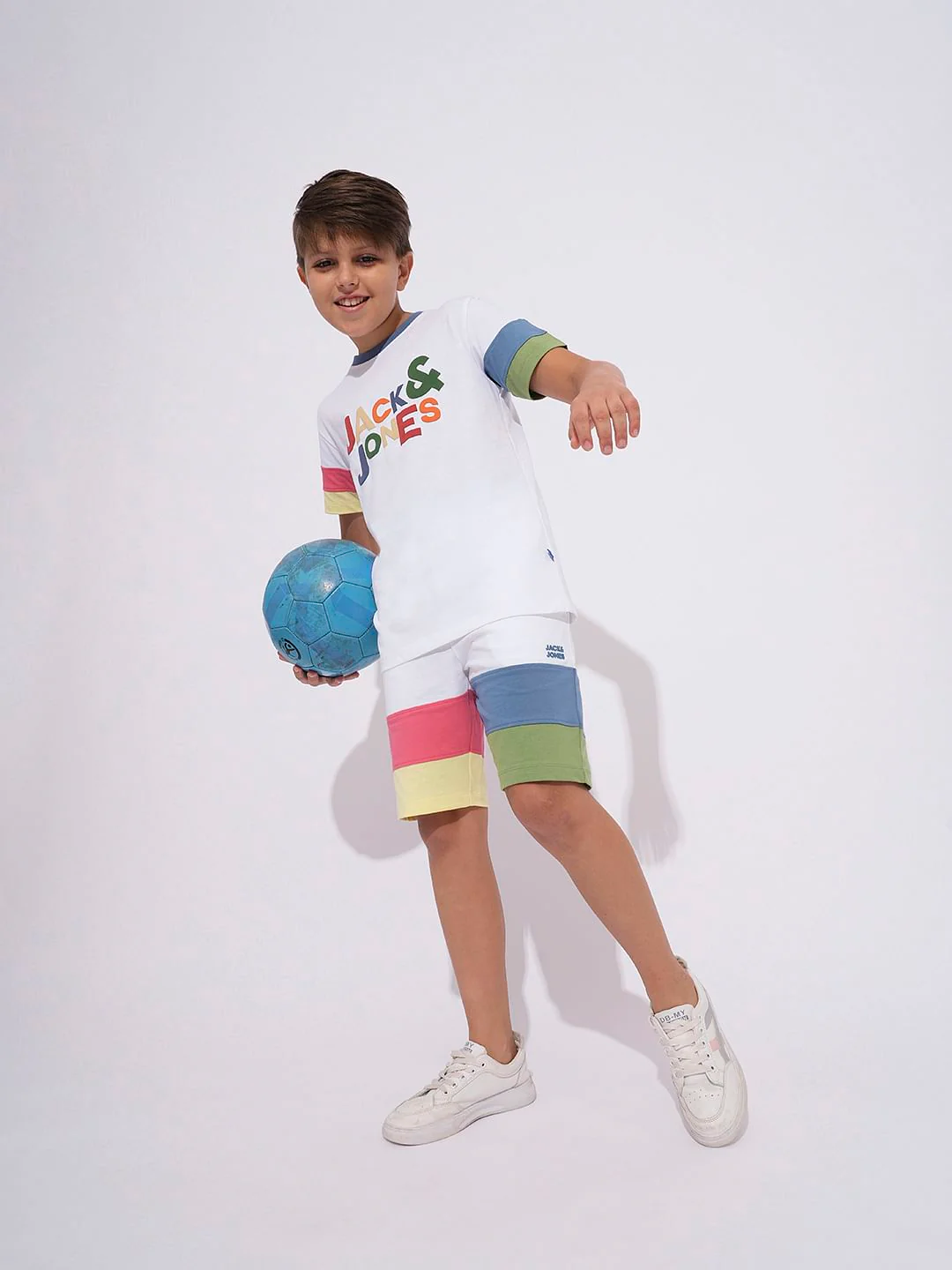 White Logo Print Co-ord Set T-shirt