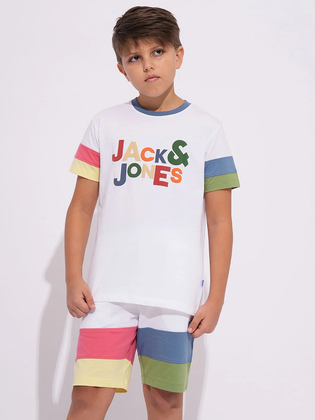White Logo Print Co-ord Set T-shirt - Image 2