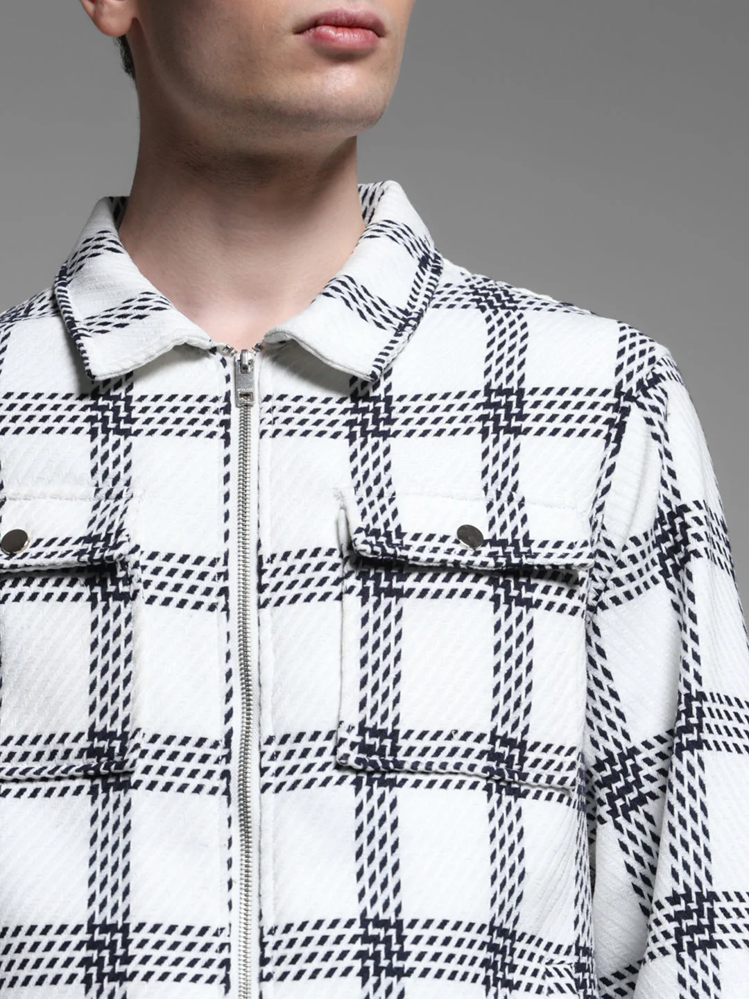 White Check Cotton Shirt - Image 5