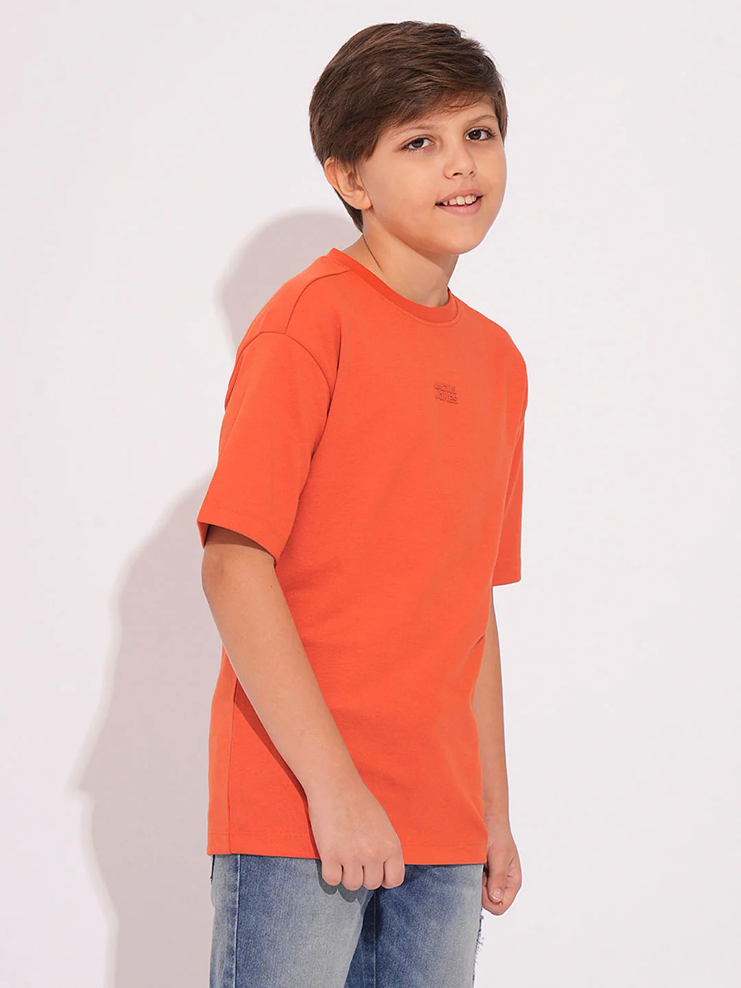 Brick Red Cotton T-shirt - Image 3