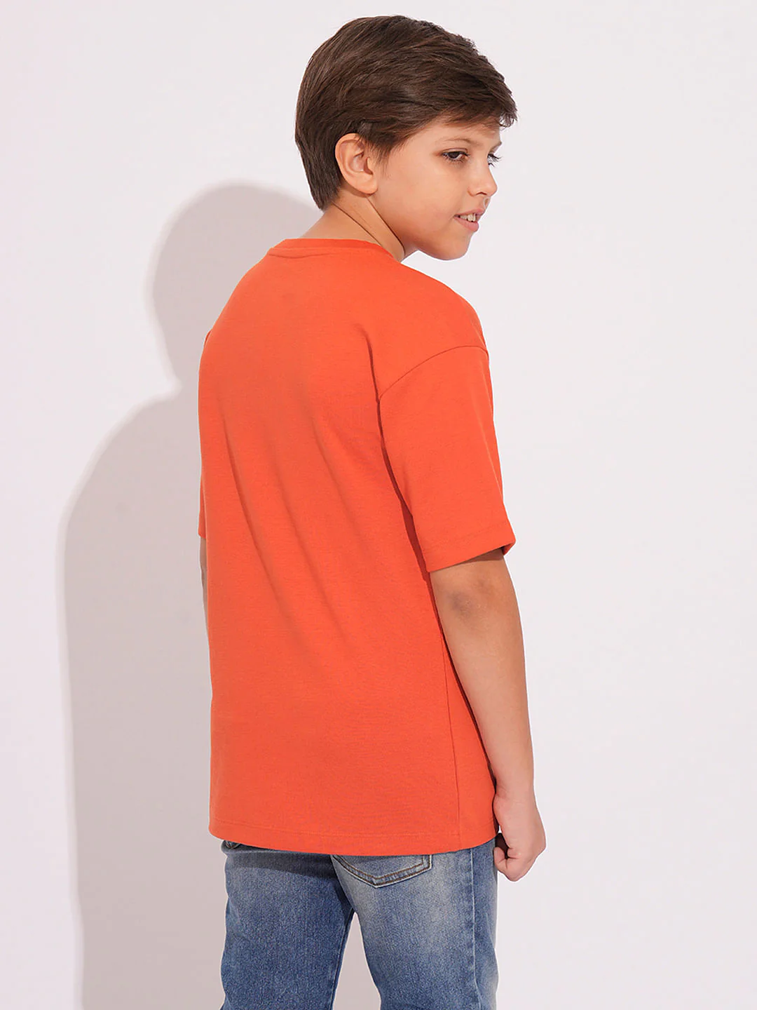 Brick Red Cotton T-shirt - Image 4