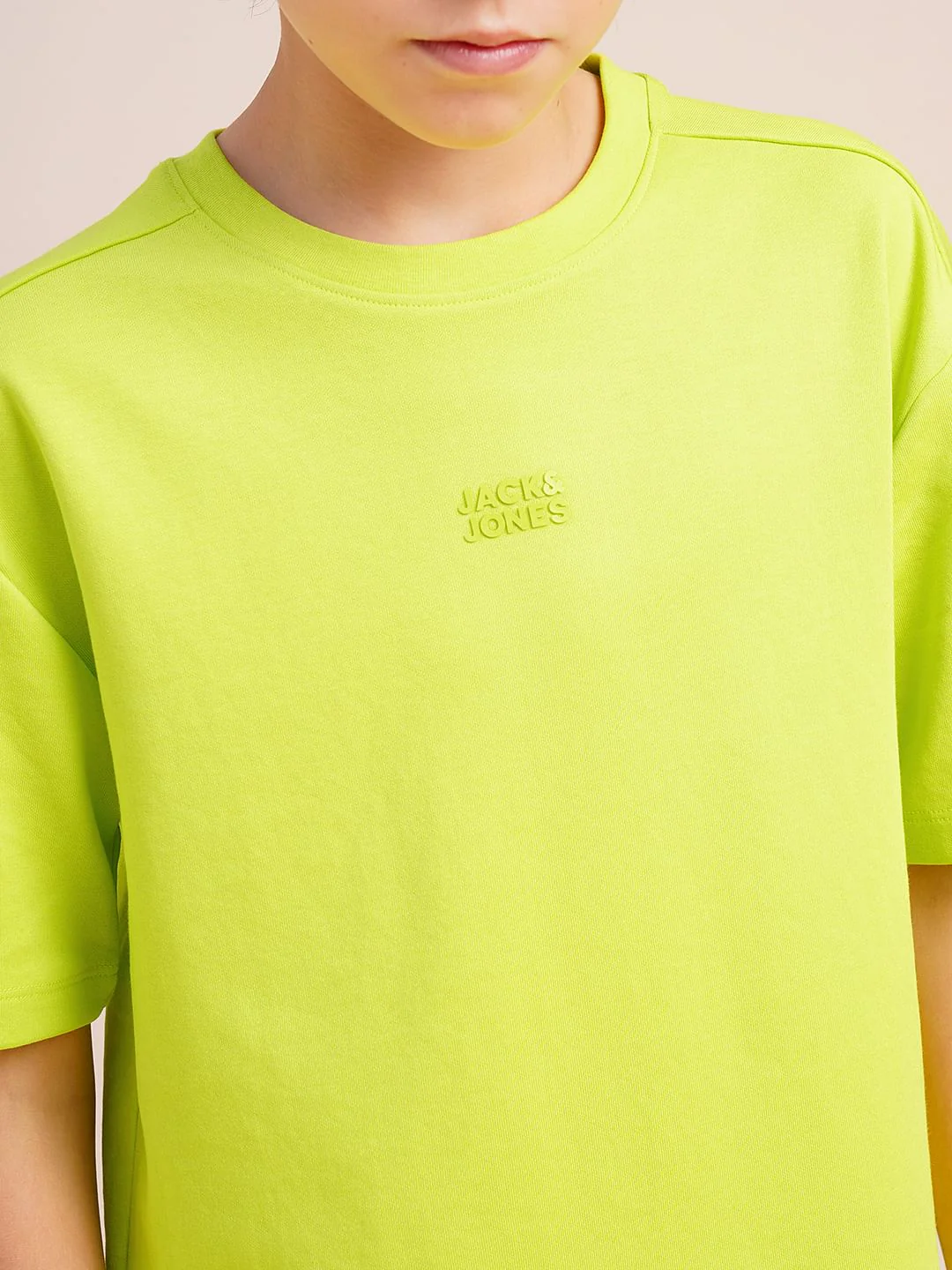 Boys Neon Green Logo Print Oversized T-shirt - Image 6