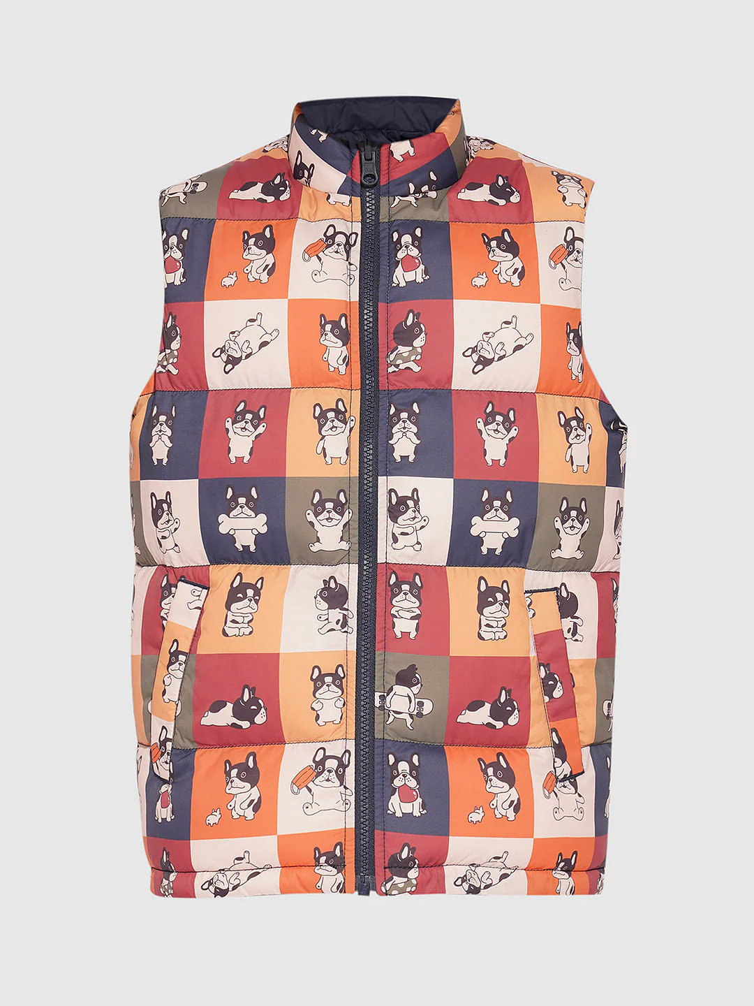 Boys Multi-Colour Reversible High Neck Jacket - Image 10