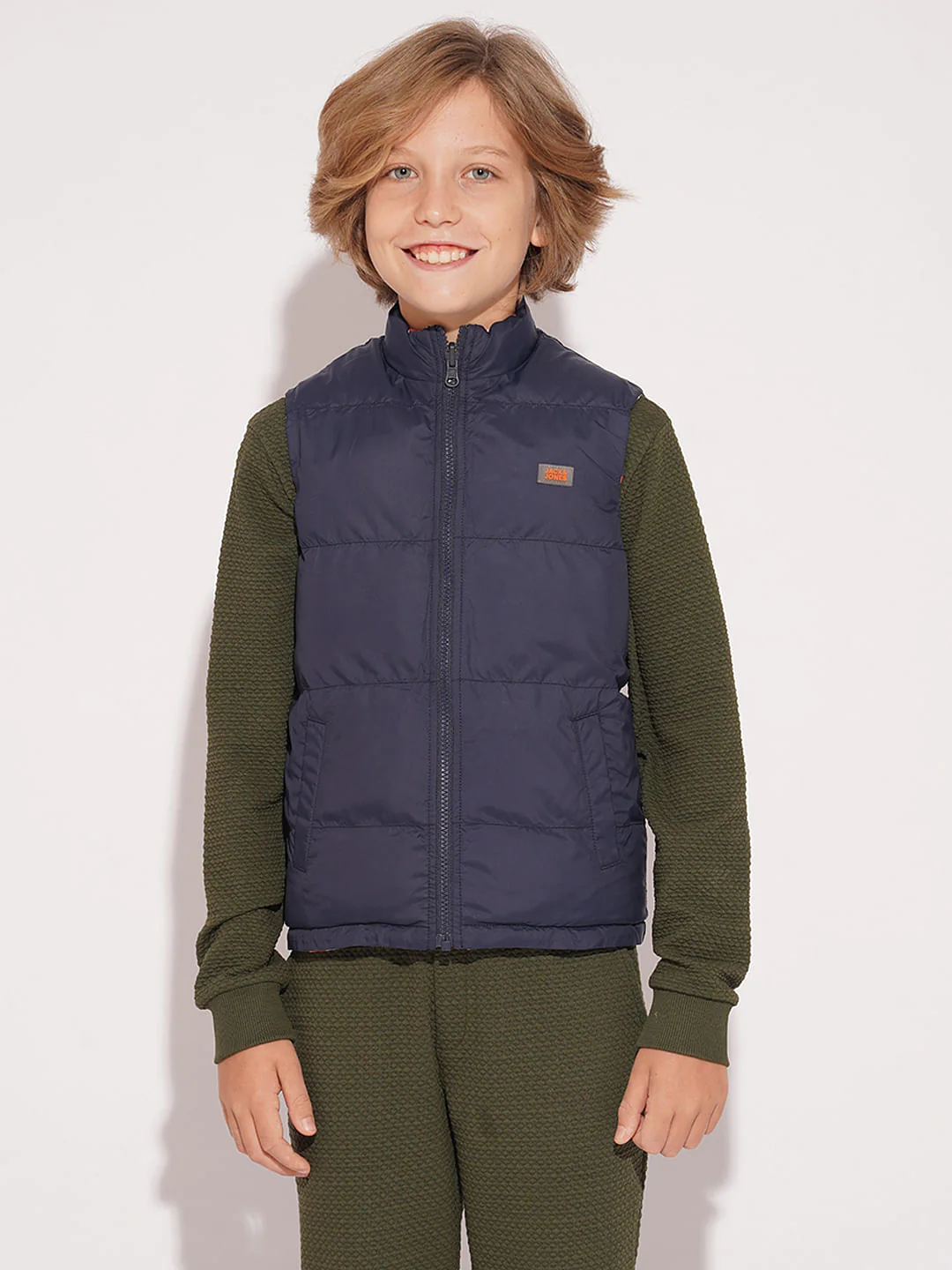 Boys Multi-Colour Reversible High Neck Jacket - Image 3