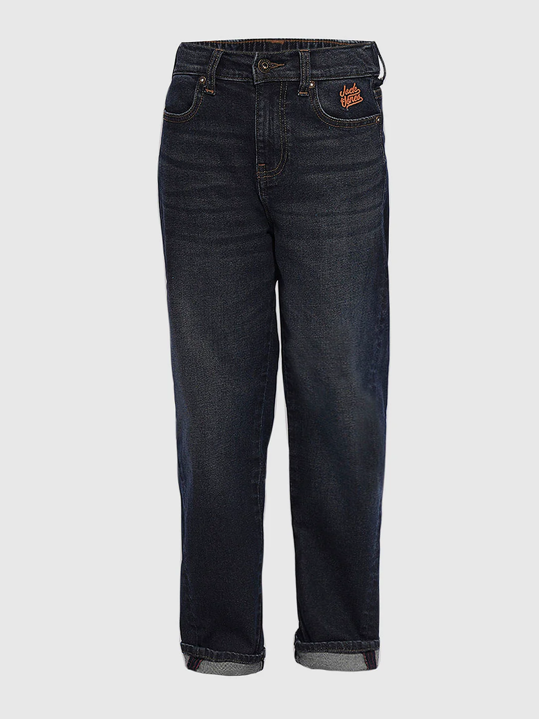Vintage Blue Mid Rise Washed Loose Fit Jeans - Image 7