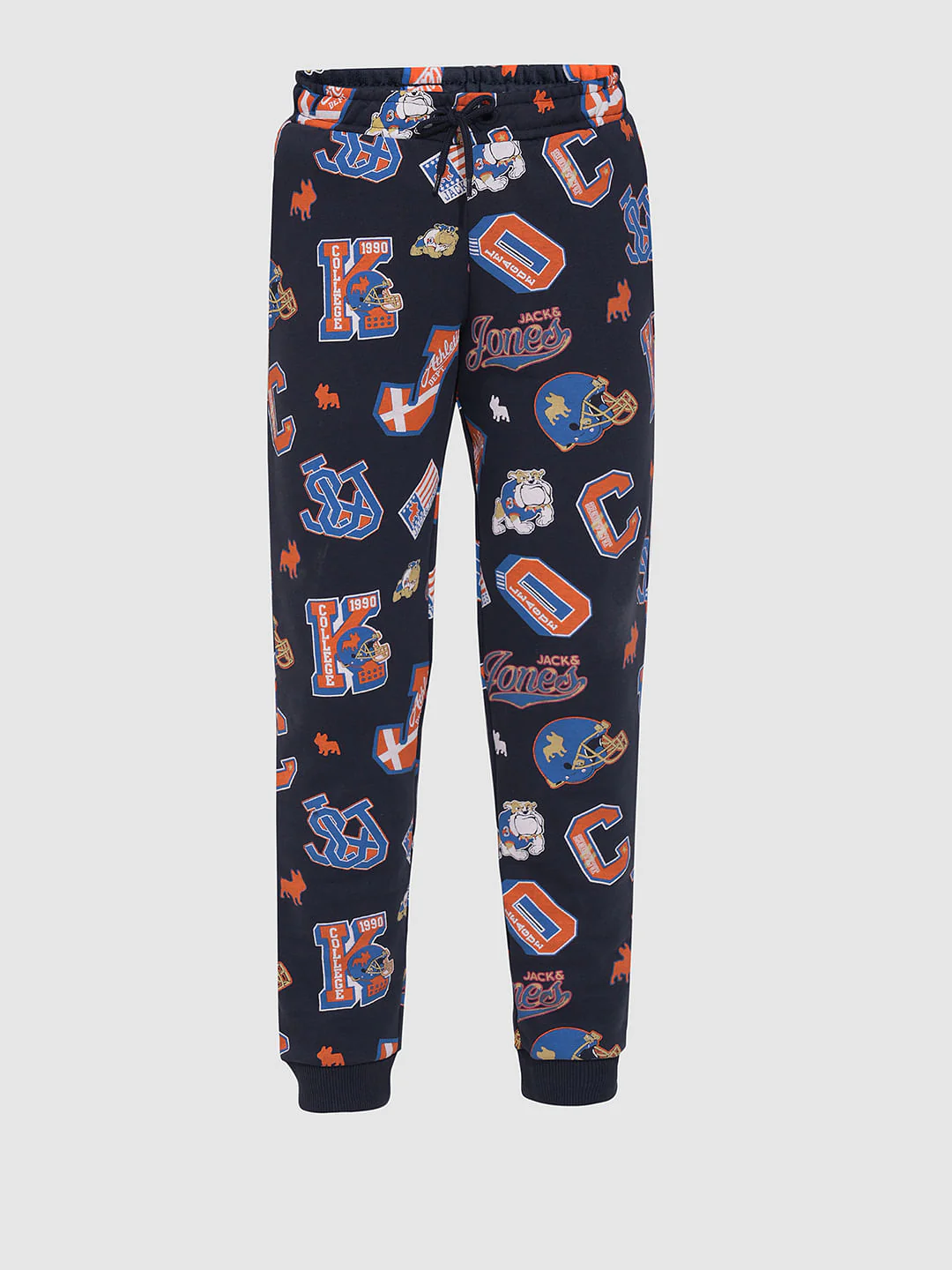 Boys Blue Printed Co-ord Set Joggers - Image 7