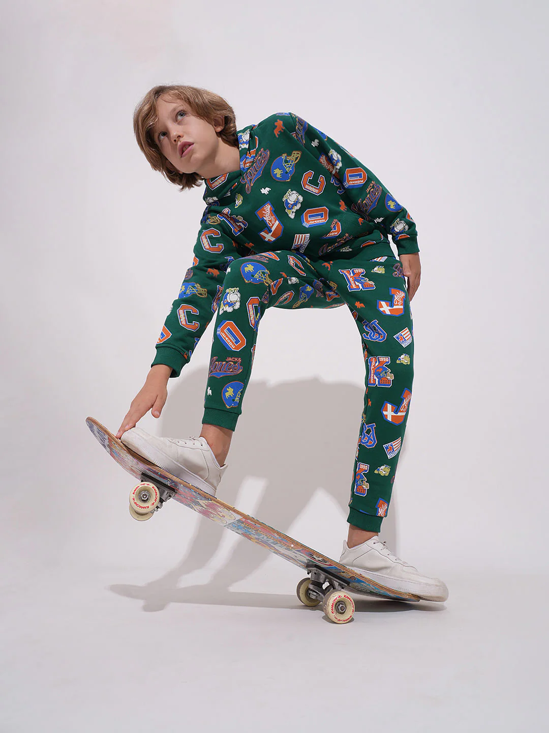 Green Printed Co-ord Set Joggers