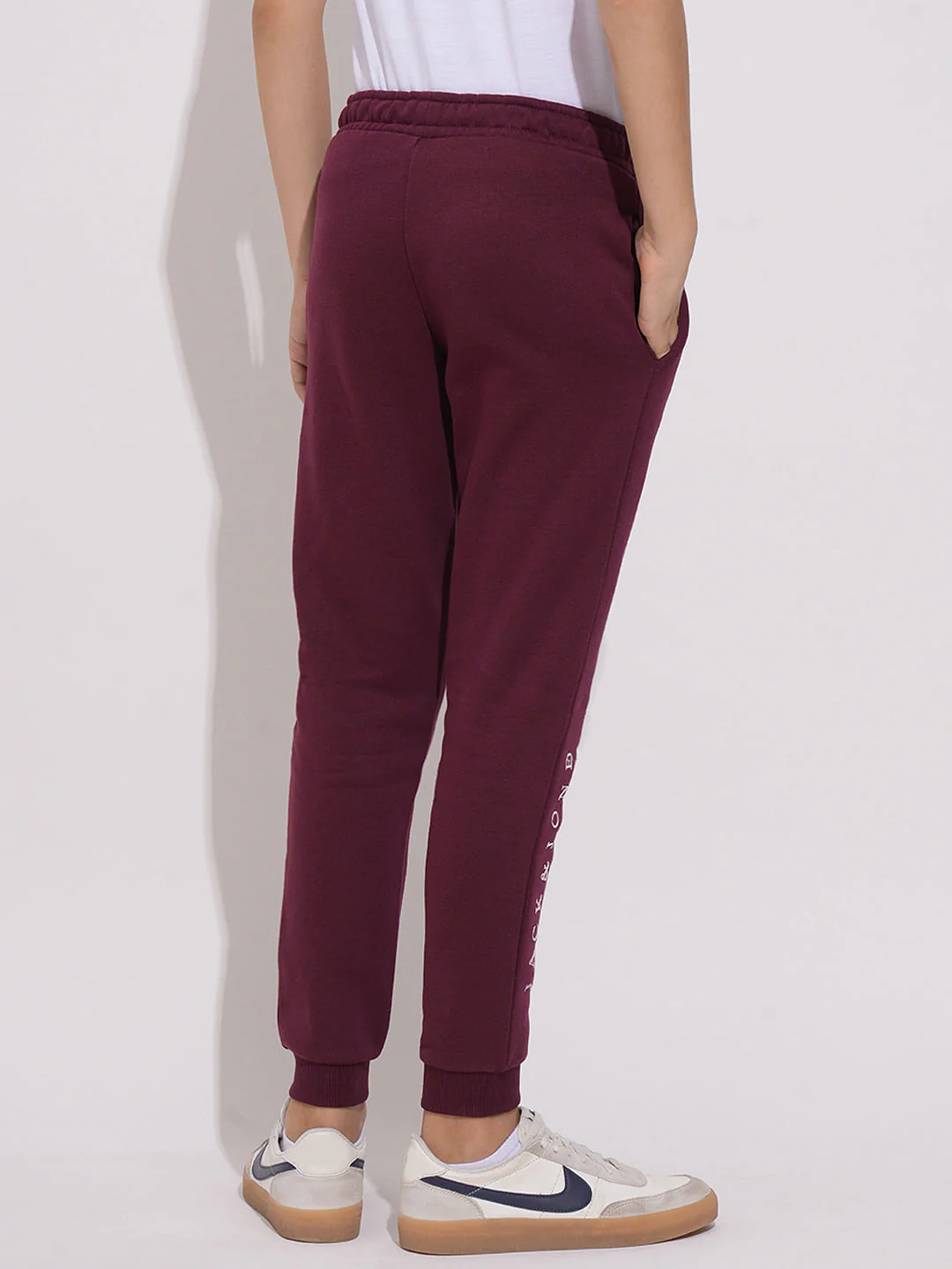 Boys Wine Co-ord Set Joggers - Image 4