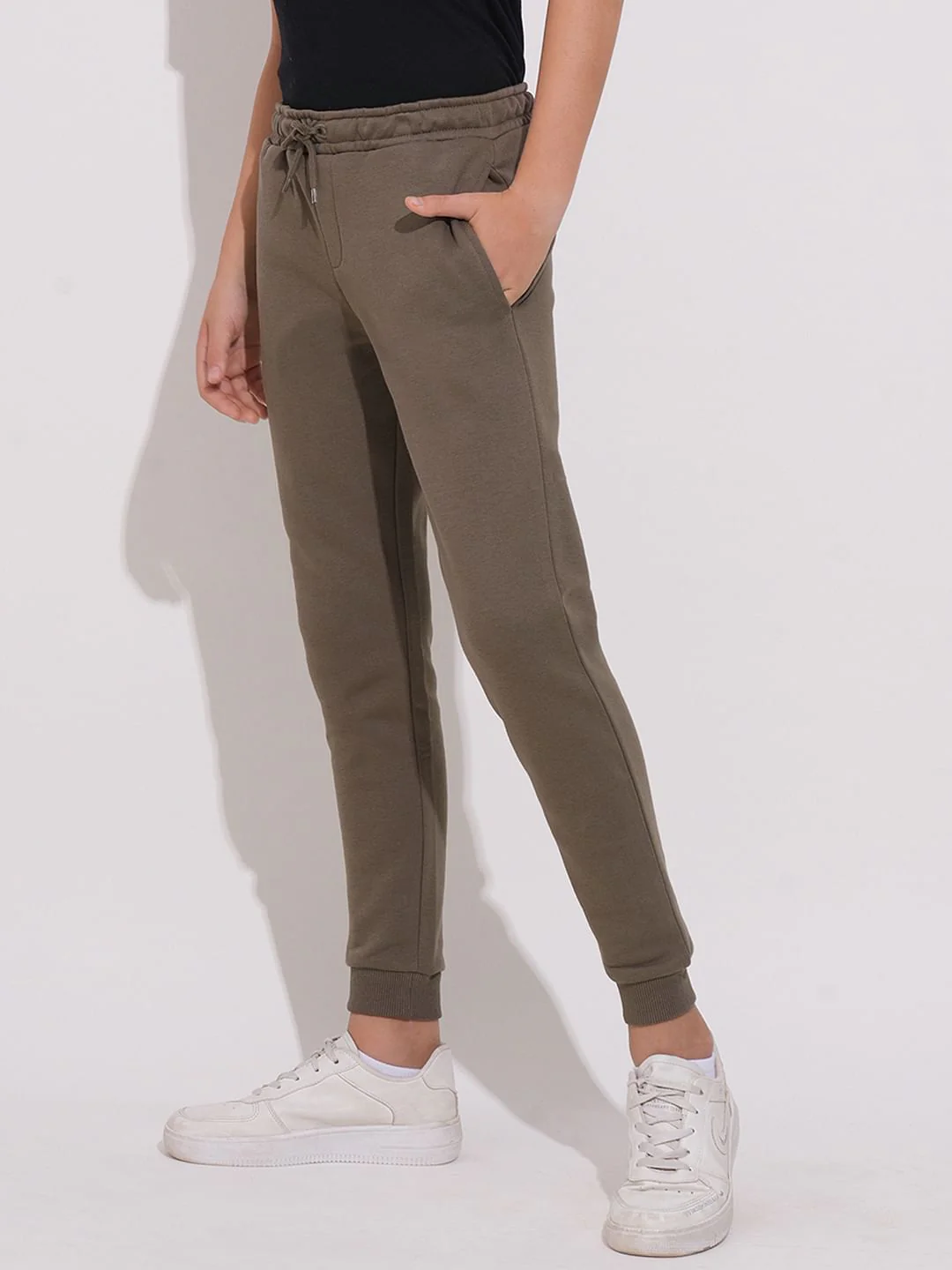 Boys Dark Brown Co-ord Set Joggers - Image 3