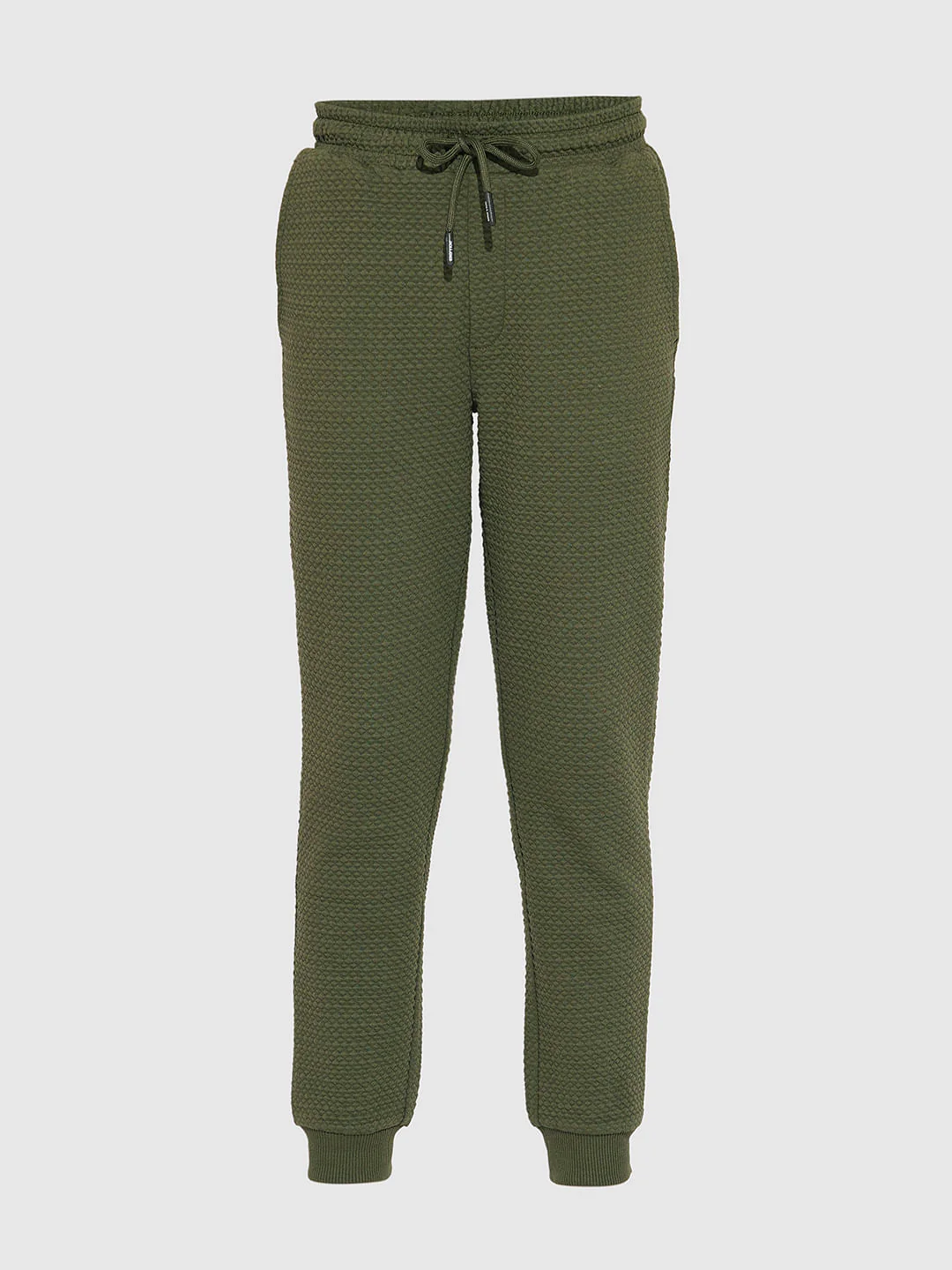 Boys Olive Textured Co-ord Set Sweatpants - Image 7