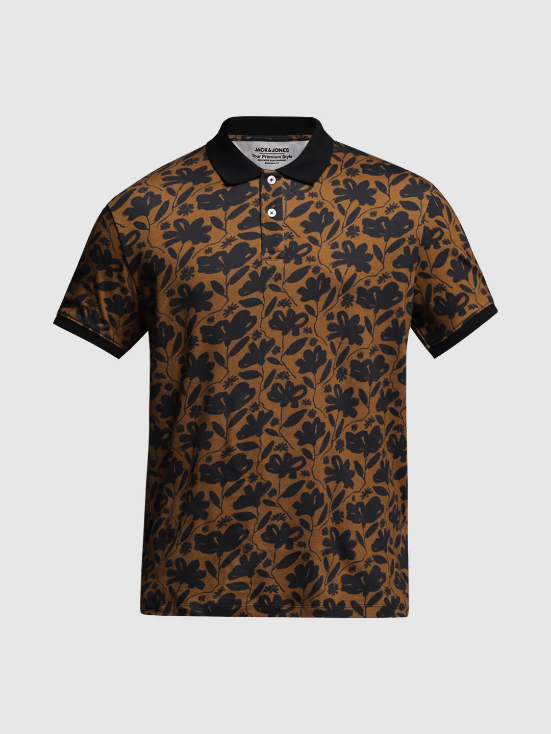 Brown Printed Cotton Polo - Image 7