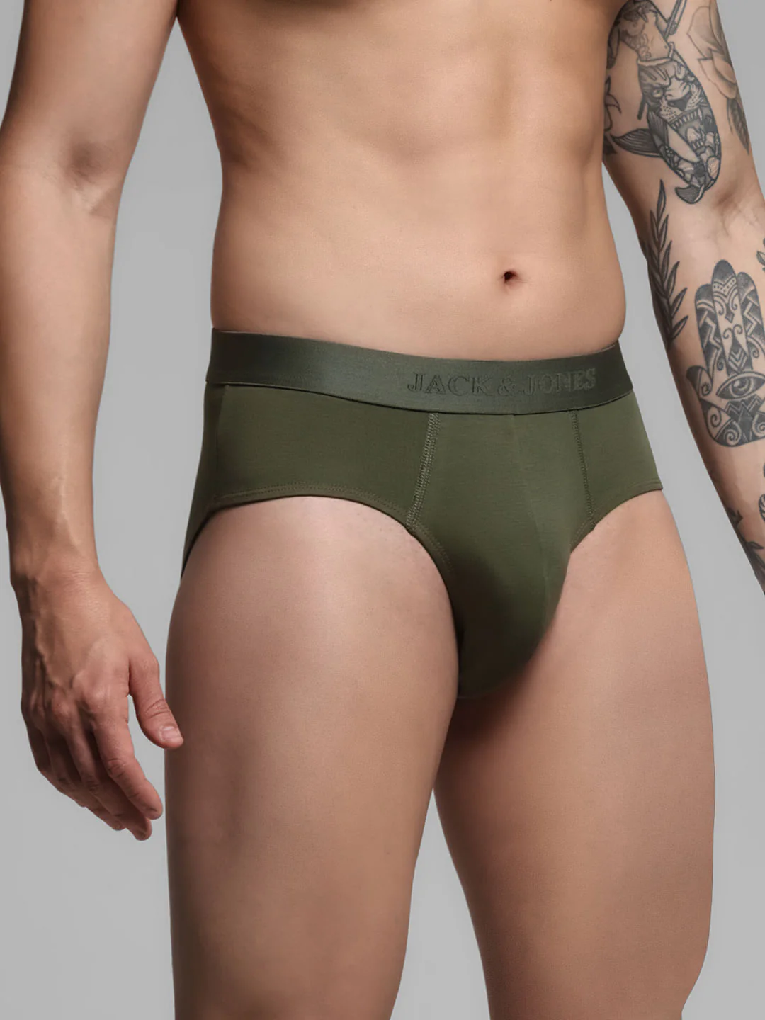 Dark Green Supima Cotton Briefs - Image 2