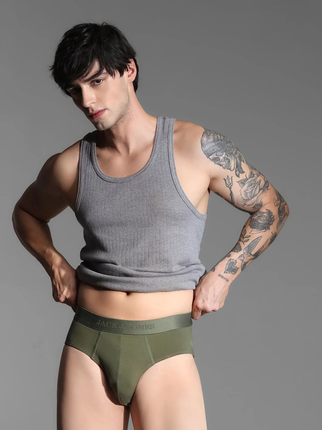 Dark Green Supima Cotton Briefs - Image 5