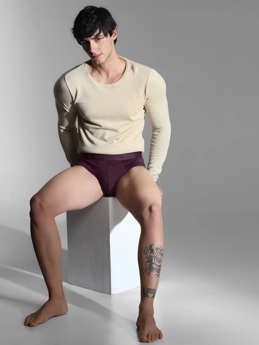 Dark Purple Supima Cotton Briefs - Image 5