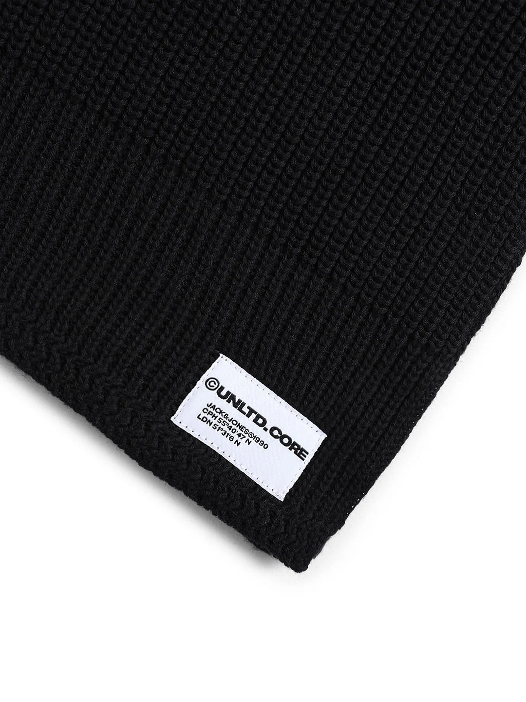 Black Organic Cotton Knitted Scarf - Image 3