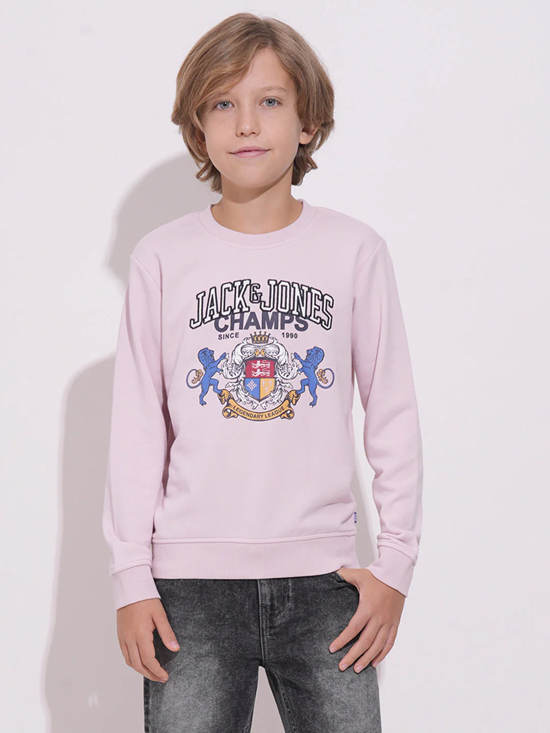 Boys Lilac Printed Sweatshirt - Image 2
