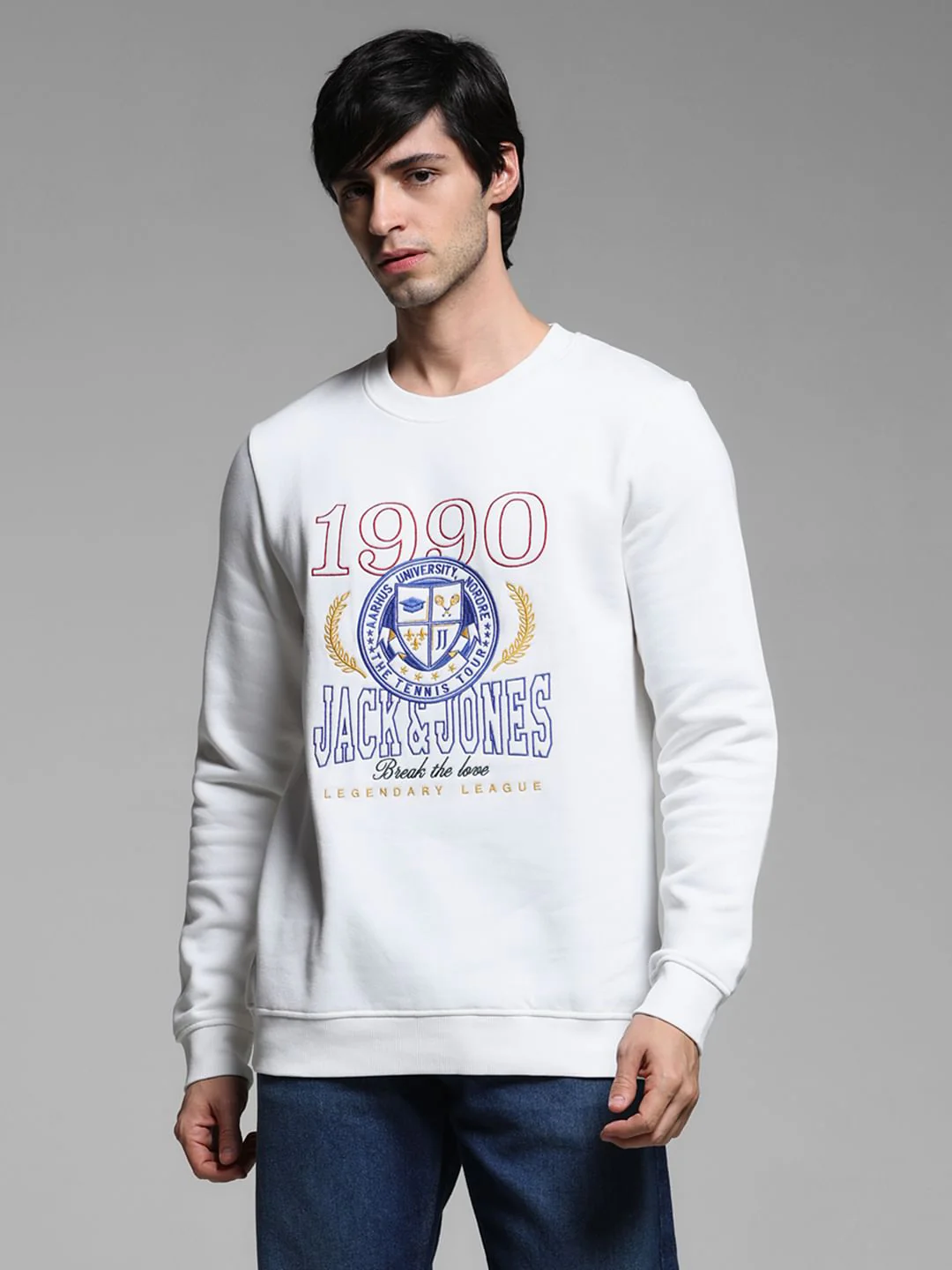 White Typographic Print Sweatshirt - Image 2