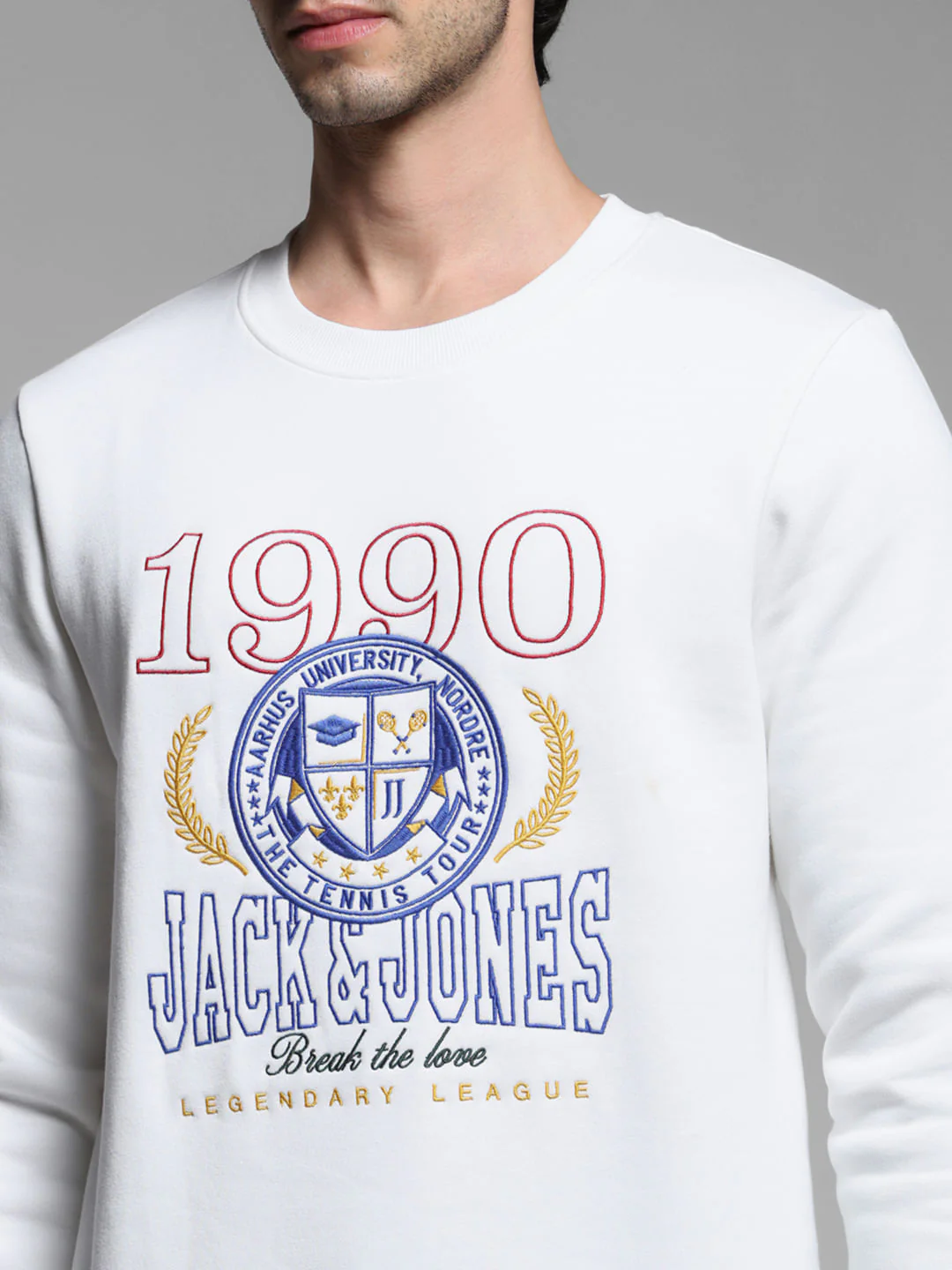 White Typographic Print Sweatshirt - Image 5