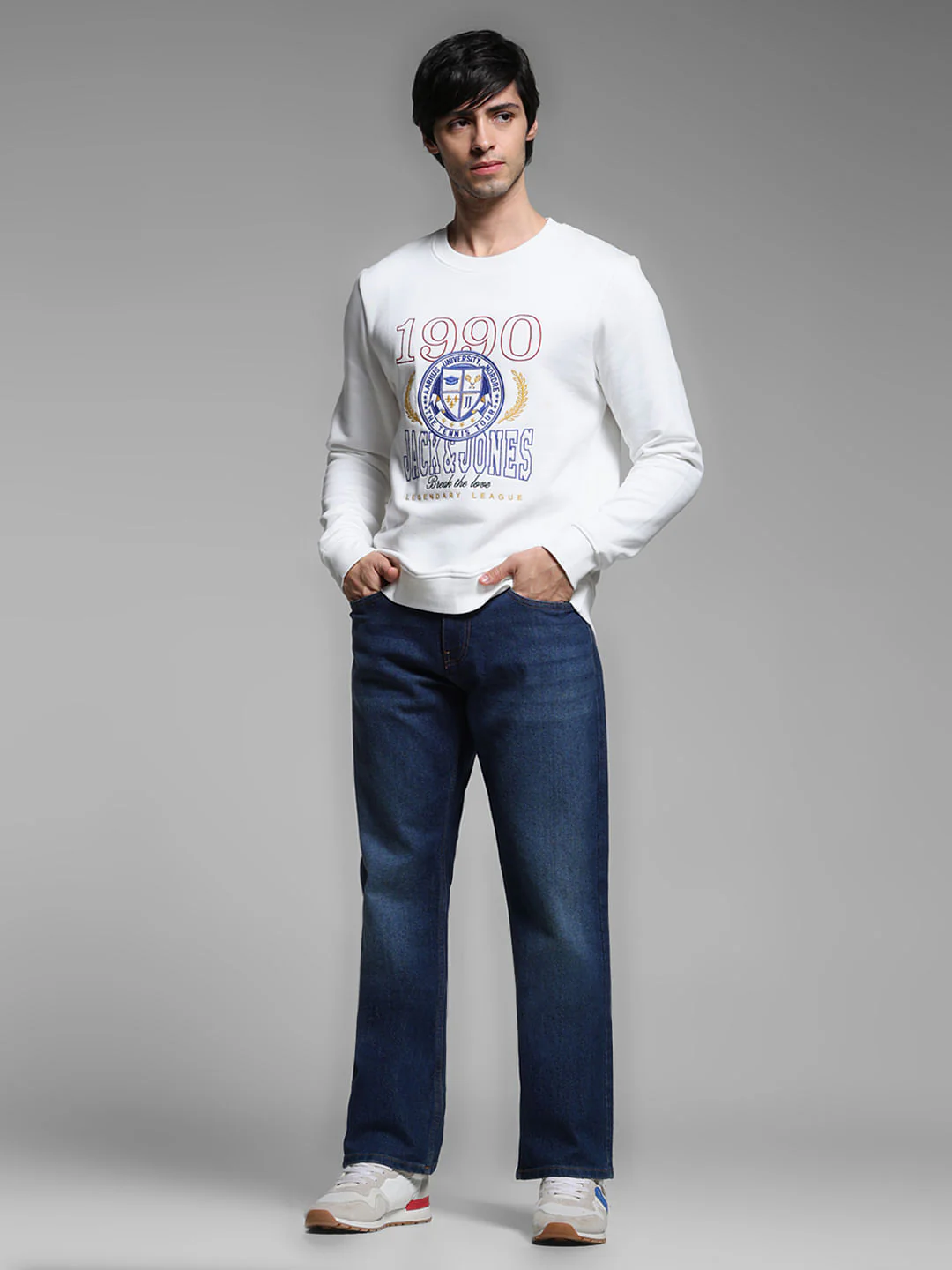 White Typographic Print Sweatshirt - Image 6