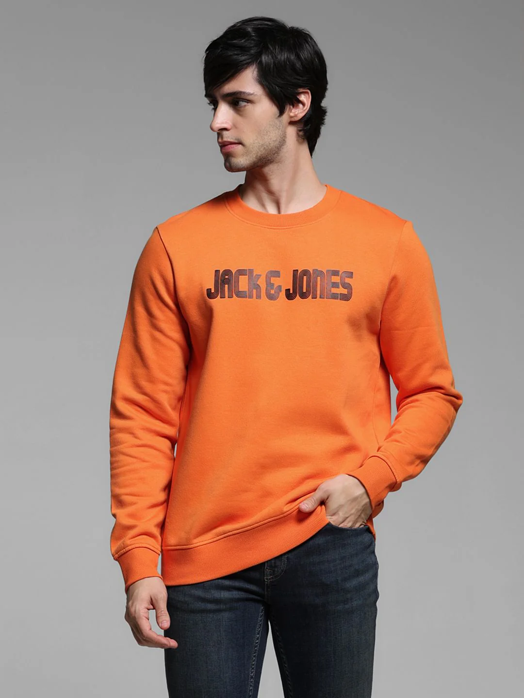 Orange Logo Print Sweatshirt - Image 2