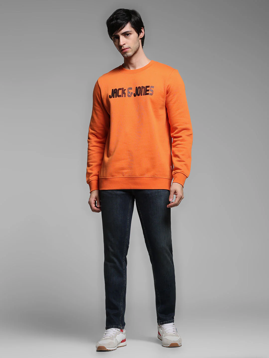 Orange Logo Print Sweatshirt - Image 6