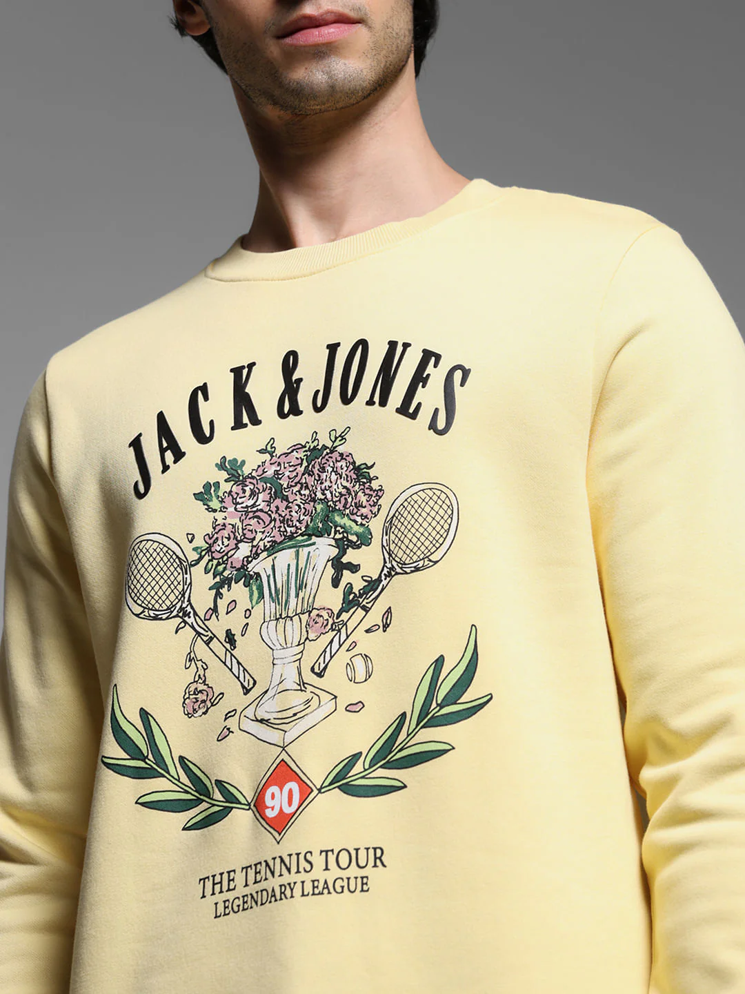 Yellow Typographic Print Sweatshirt - Image 5