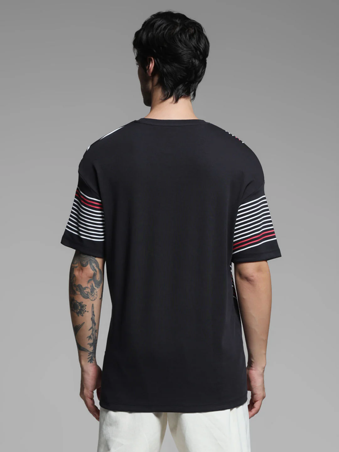 Black Printed Oversized T-shirt - Image 4
