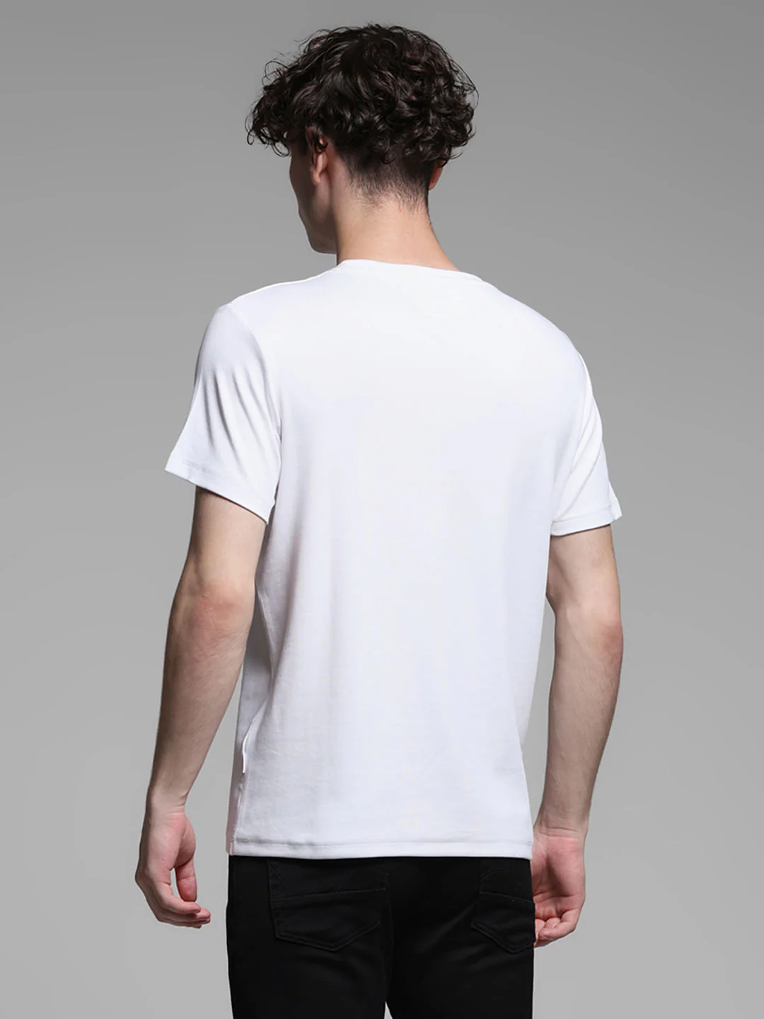 White Printed Cotton T-shirt - Image 4