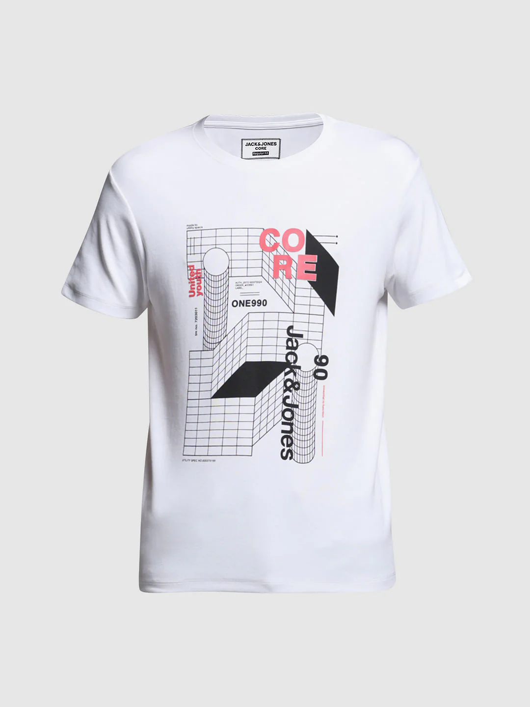 White Printed Cotton T-shirt - Image 7