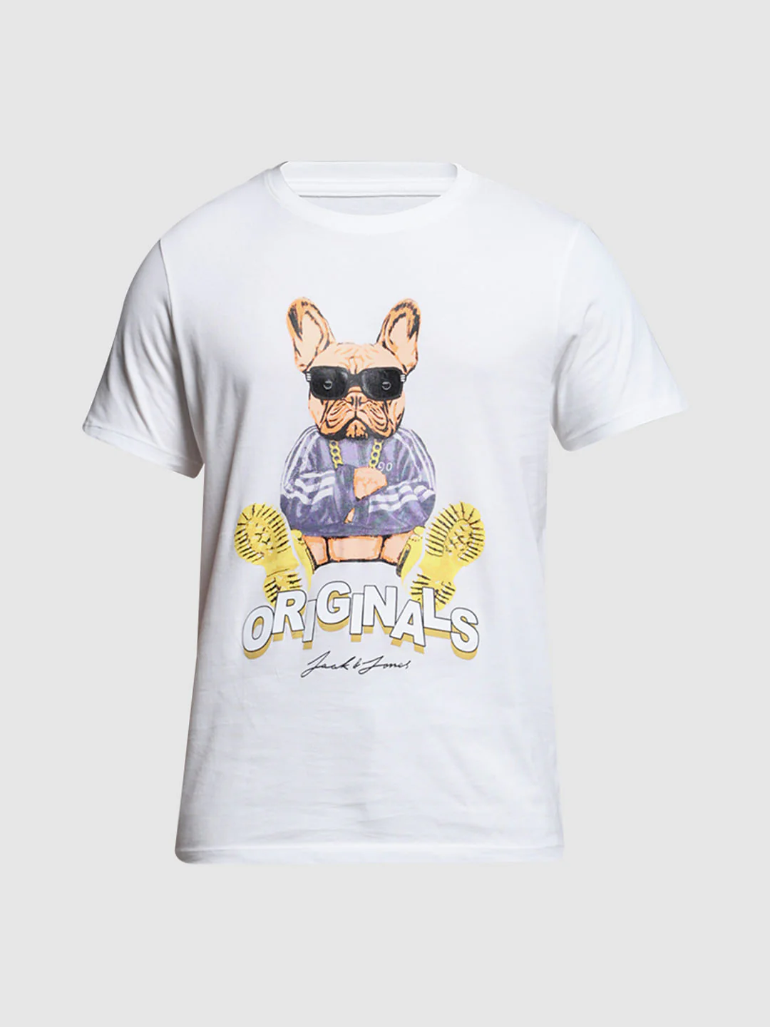 White Graphic Print Cotton T-shirt - Image 7