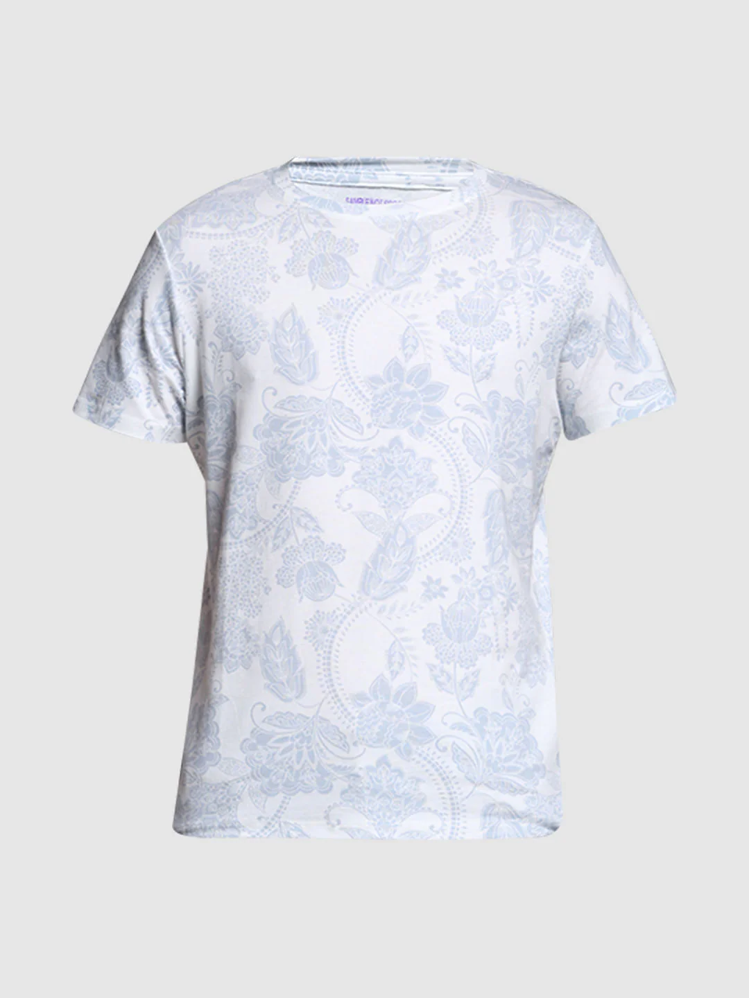 White Abstract Print Cotton T-shirt - Image 7