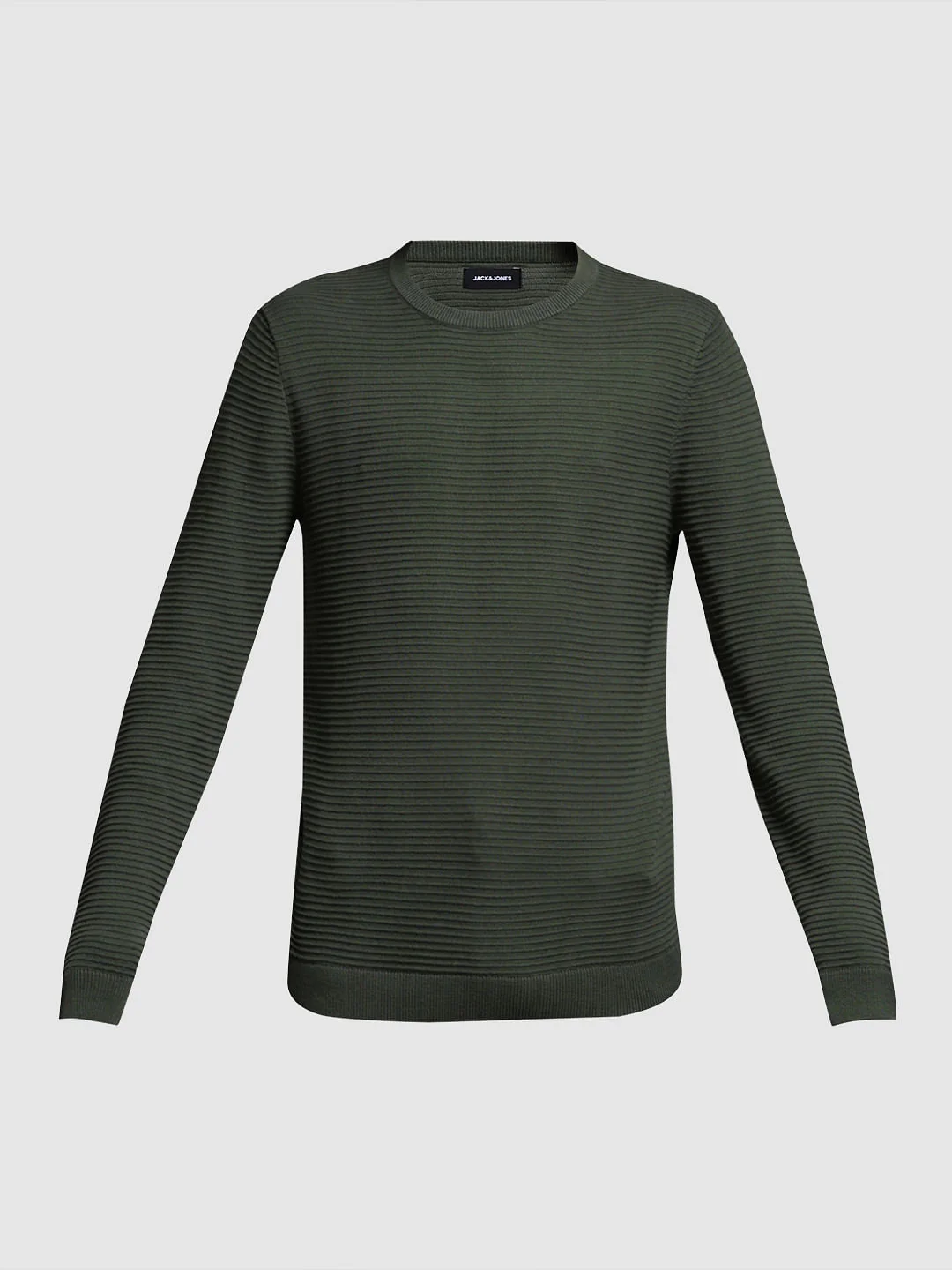 Green Flat Knit Cotton Pullover - Image 7