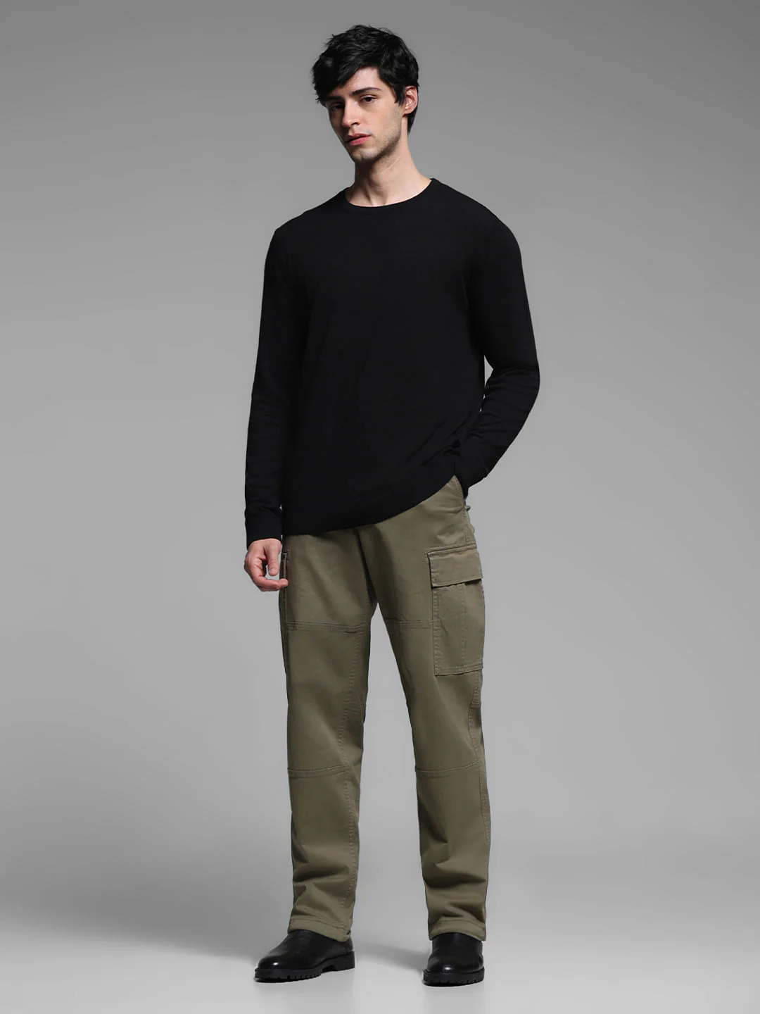Black Flat Knit Pullover - Image 6
