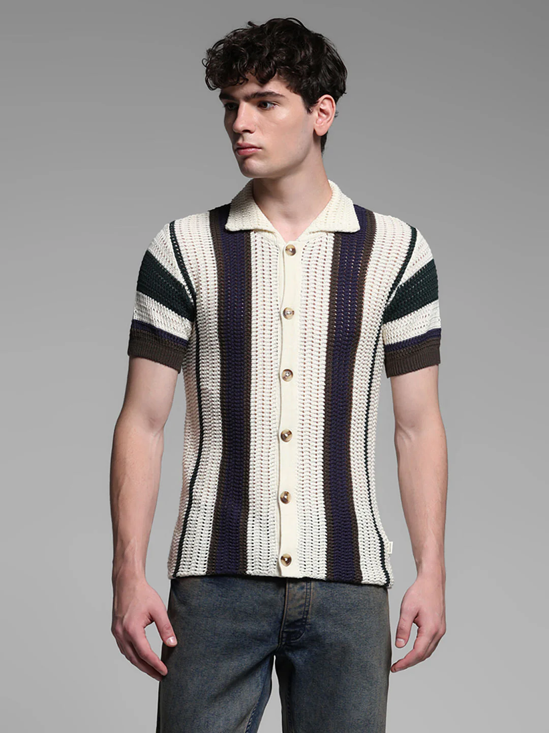 WHITE VERTICAL STRIPED SHIRT - Image 2