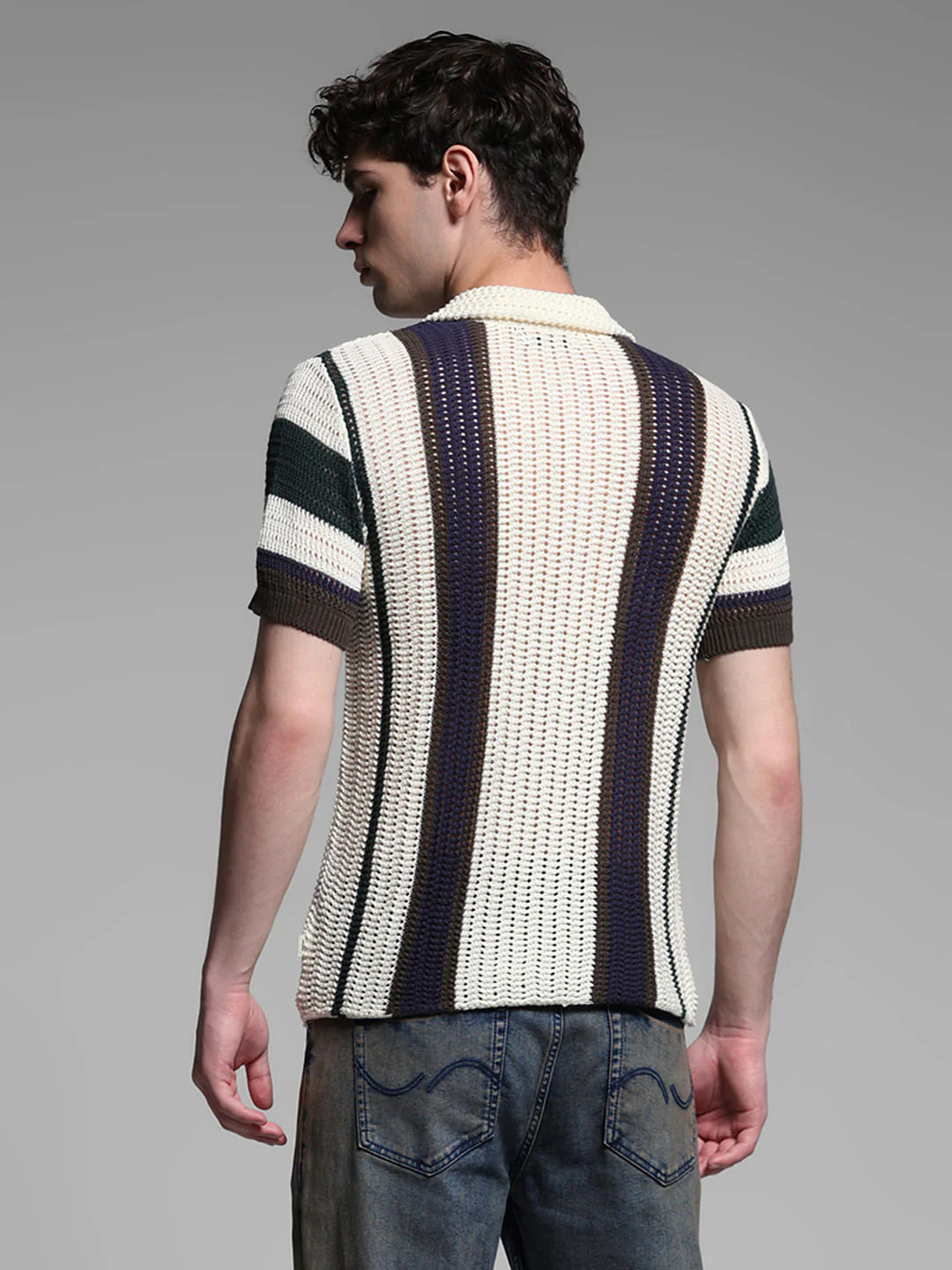 WHITE VERTICAL STRIPED SHIRT - Image 4
