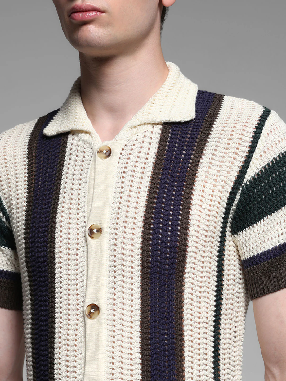 WHITE VERTICAL STRIPED SHIRT - Image 5
