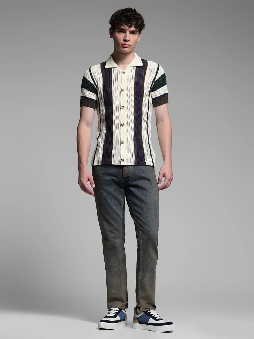 WHITE VERTICAL STRIPED SHIRT - Image 6