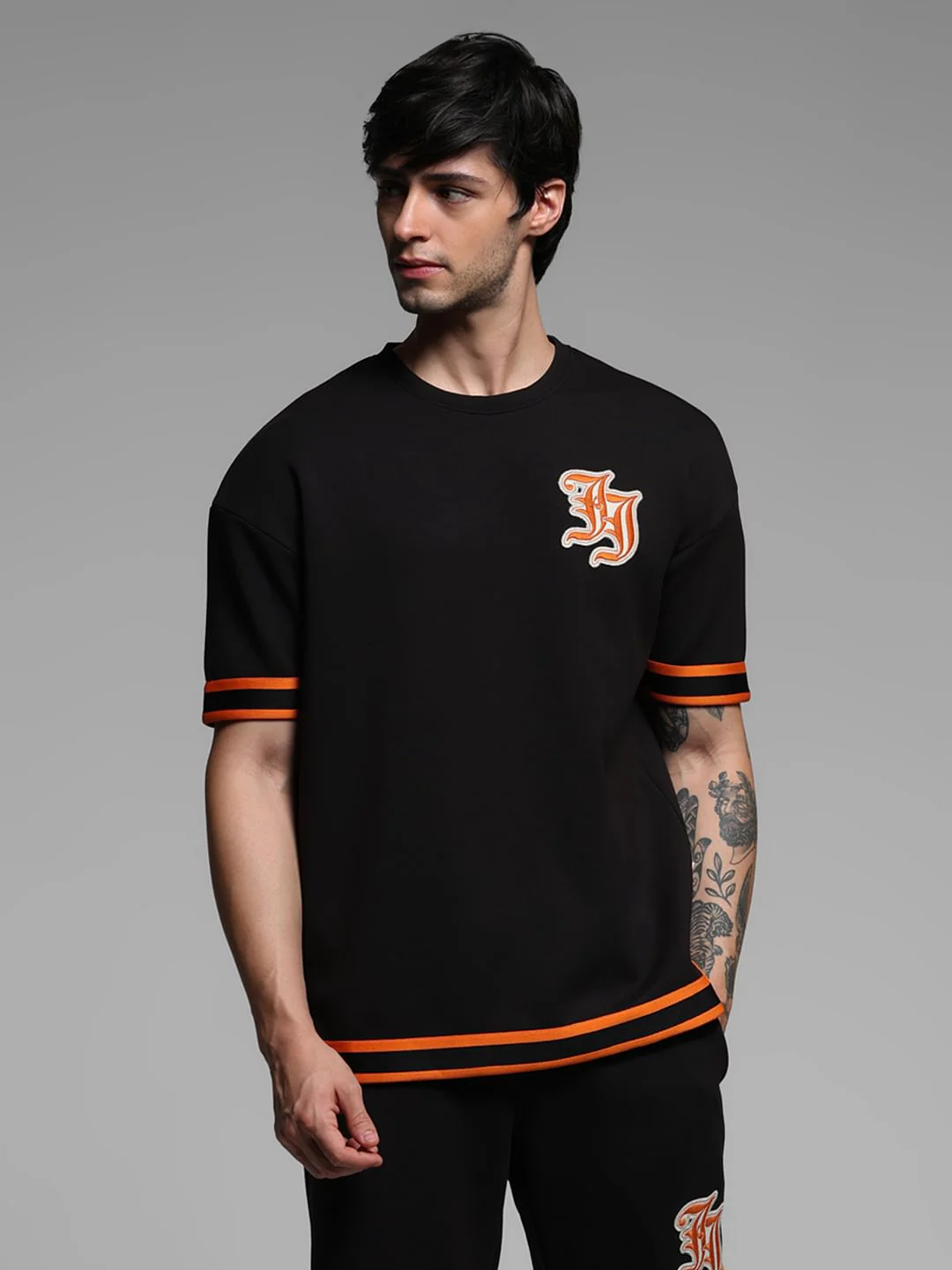 Black Varsity Co-ord Set T-shirt - Image 2