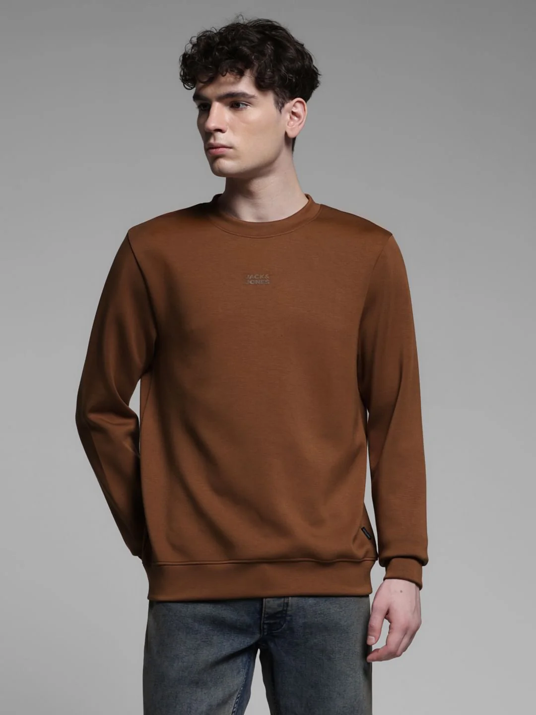 BROWN LOGO PRINT SWEATSHIRT - Image 2