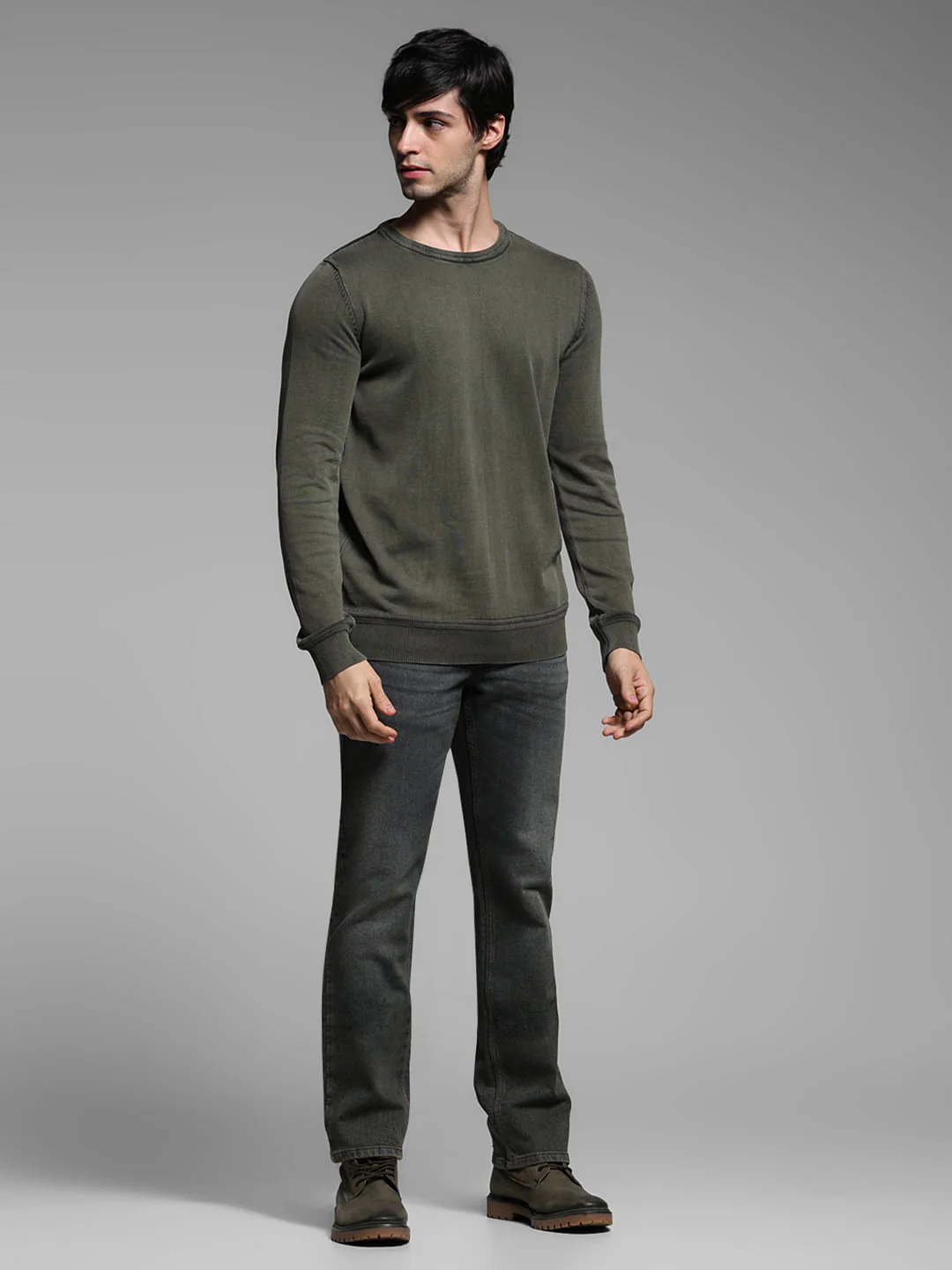 Green Knitted Cotton Pullover - Image 6
