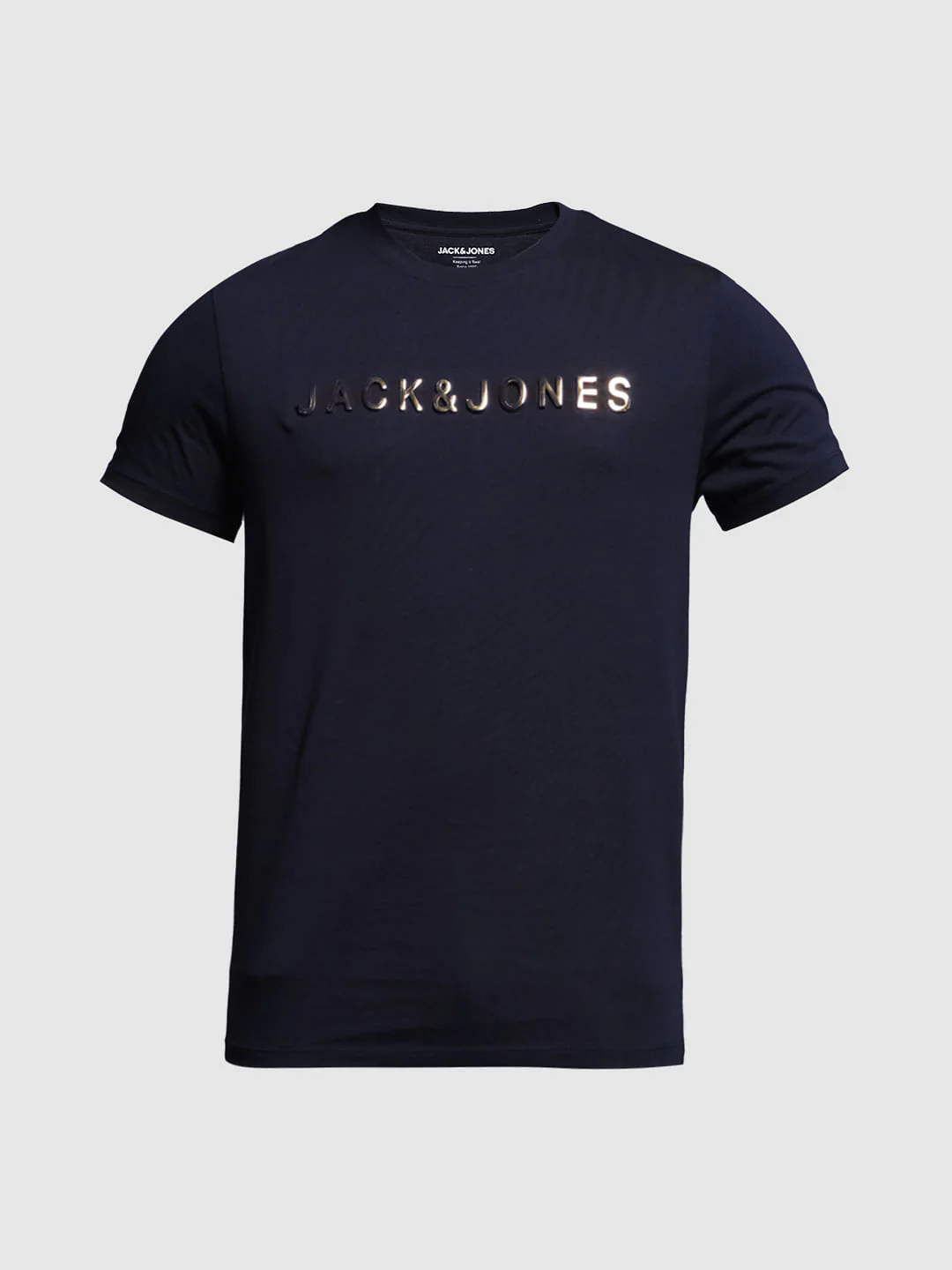 Navy Blue Logo Print Crew Neck T-shirt - Image 7