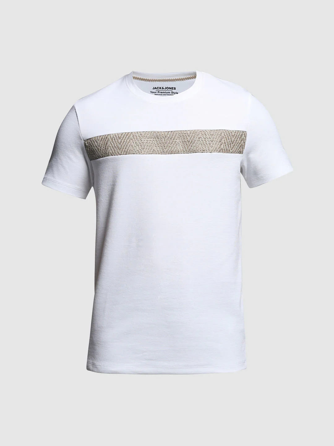 White Crochet Patch Detail T-shirt - Image 7