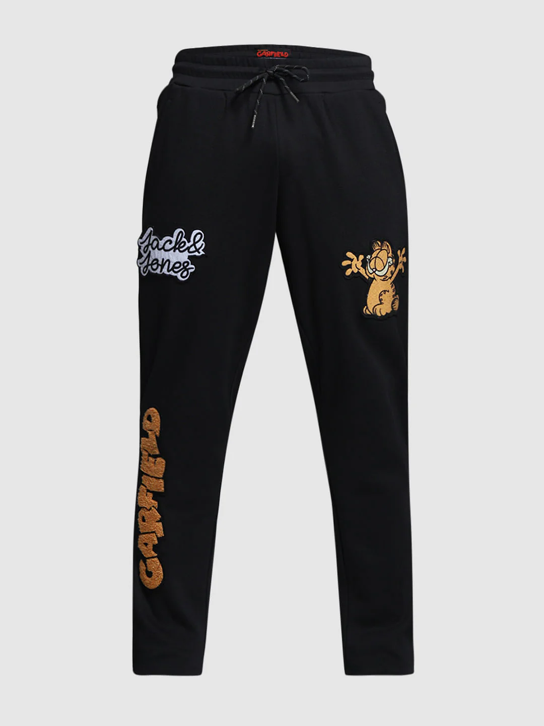 X GARFIELD Black Applique Printed Sweatpants - Image 8