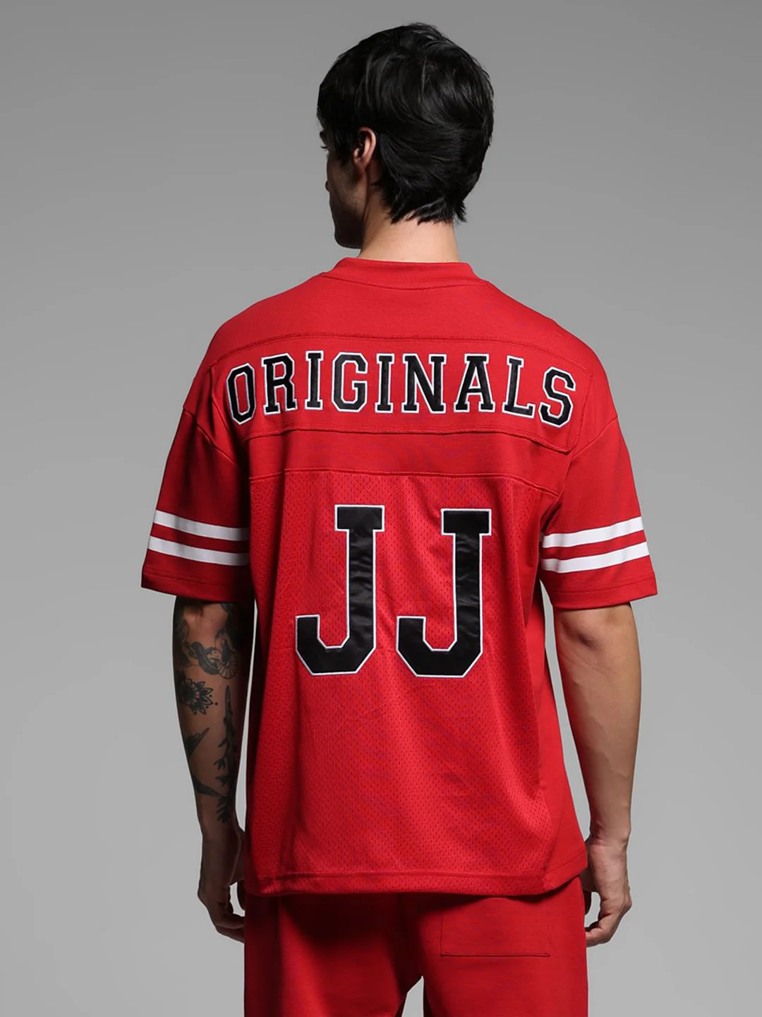 Red Varsity Print Co-ord Set T-shirt - Image 4