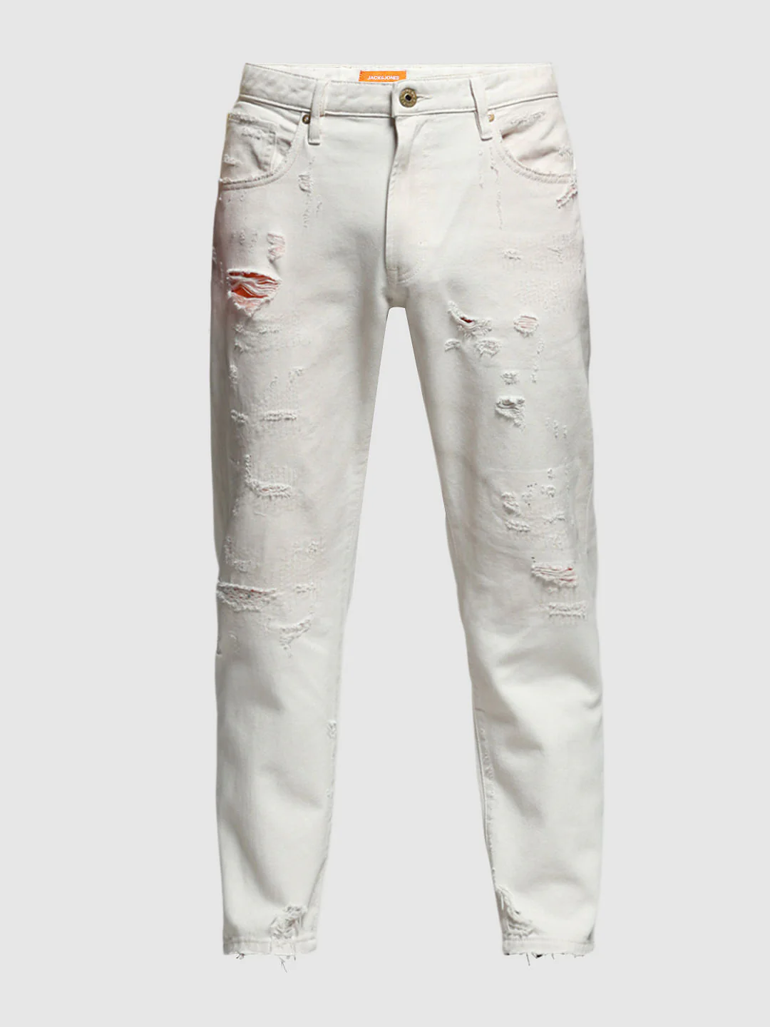 Beige Distressed Frank Anti Fit Jeans - Image 8