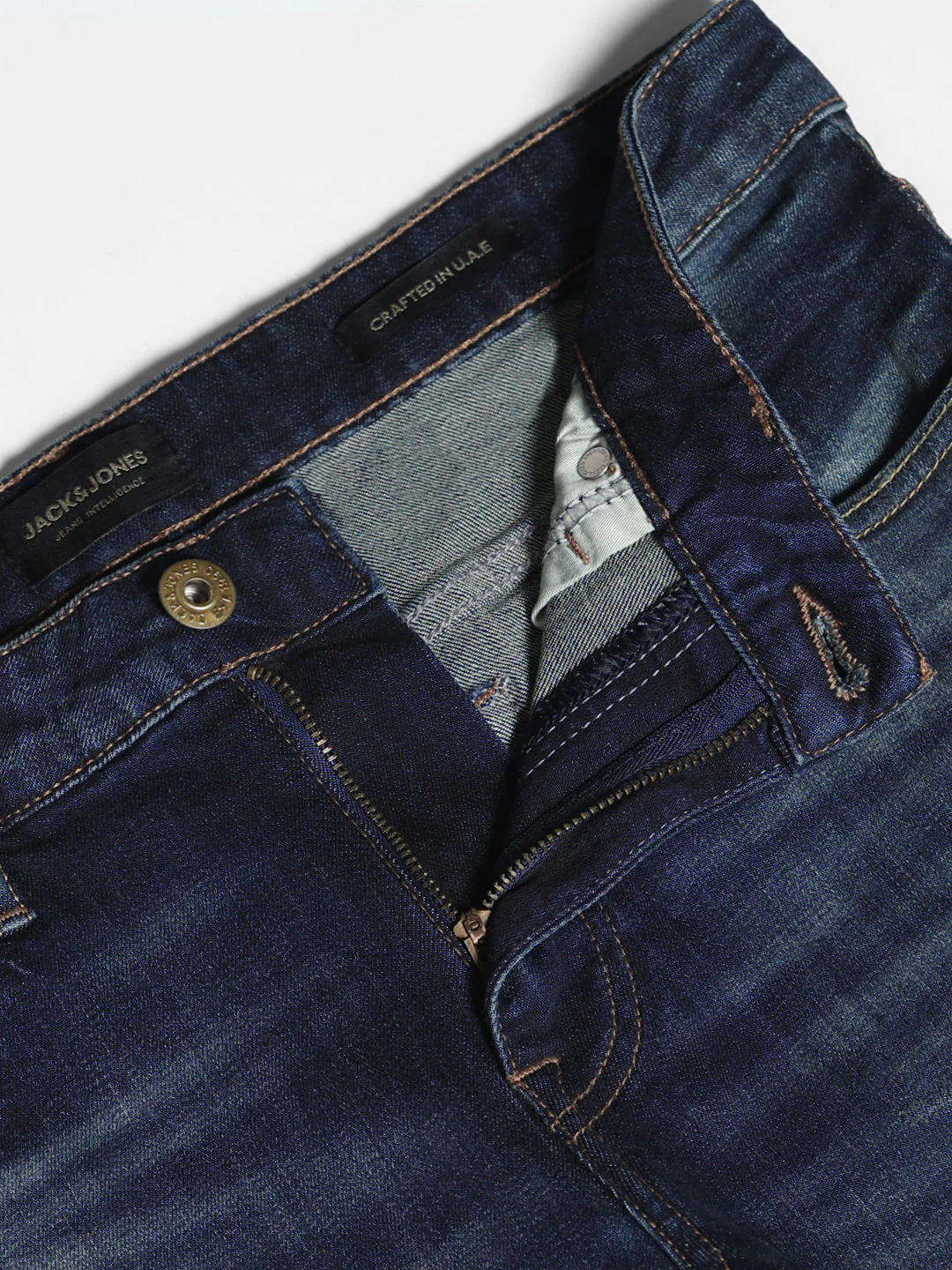 Dark Blue Distressed Glenn Slim Fit Jeans - Image 6
