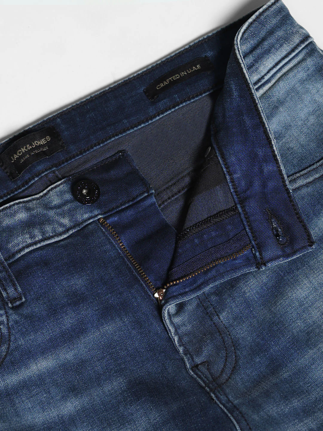 Dark Blue Distressed Ben Skinny Fit Jeans - Image 6
