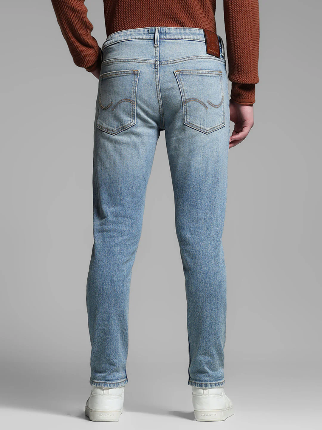Blue Mid Rise Cropped Brak Slim Jeans - Image 3